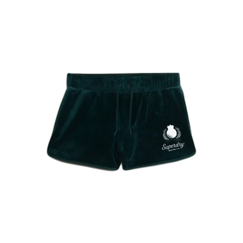 Image of Superdry Velvet shorts For Her Superdry Country Club Vert Female XL