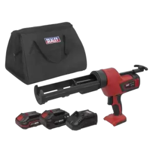 image of Sealey Cordless 20V SV20 Series 310ml Caulking Gun Kit- 2 Batteries