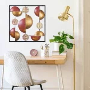 Image of My World Multicolor Decorative Metal Wall Accessory