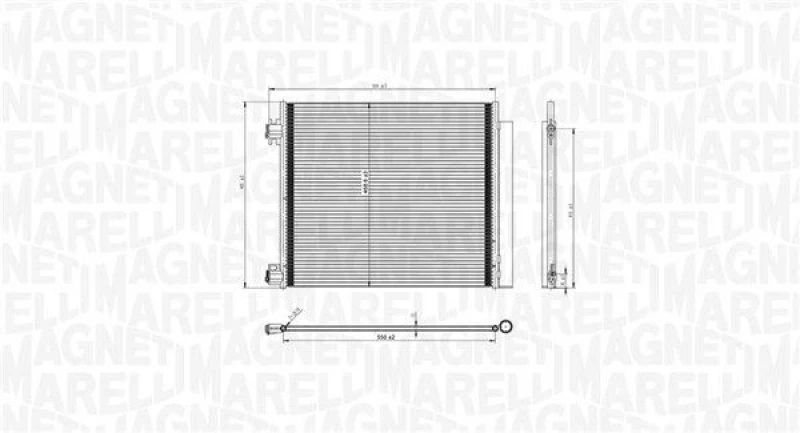 Image of MAGNETI MARELLI Air conditioning condenser MAGNETI MARELLI 350203832000