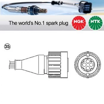 Image of 1x NGK NTK Oxygen O2 Lambda Sensor OZA572-E5 OZA572E5 (0242)