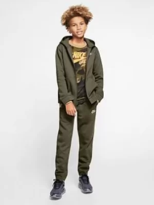 Image of Nike Boys Nsw Core Boyfriend Tracksuit Set, Green/White, Size L