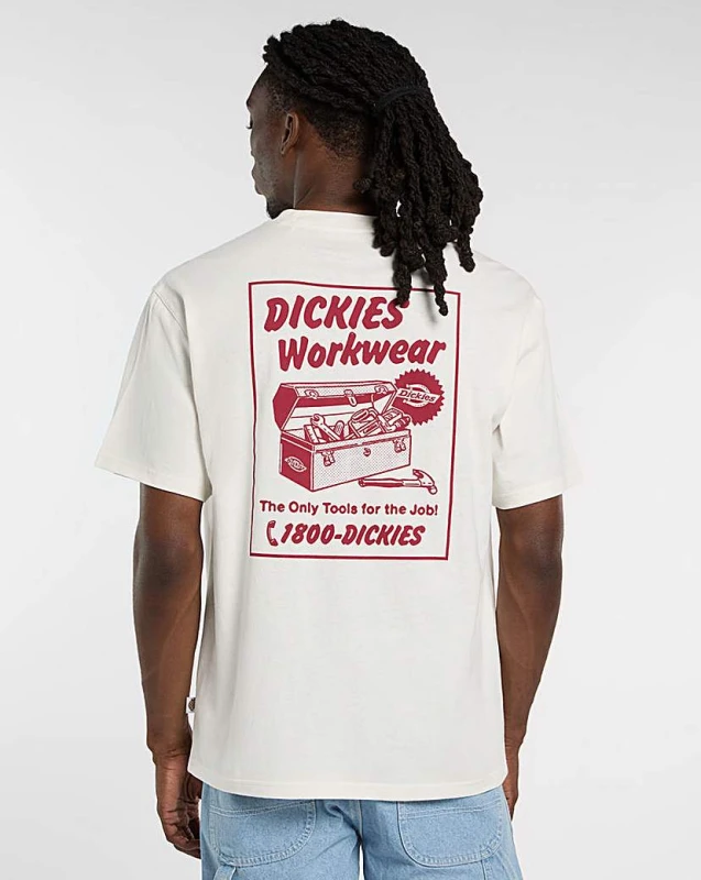 Image of Dickies Dickies Dry Ridge Graphic T-Shirt Ecru - Dickies - Size: M Ecru Male M DI76502