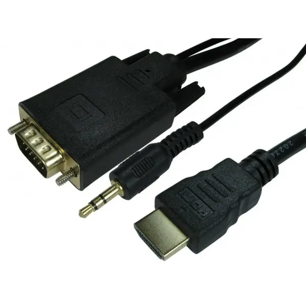 Image of Cables Direct 1.8m HDMI to VGA with Audio Cable