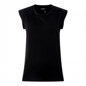 Image of DKNY Flutter Top - Black
