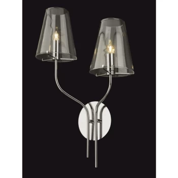 Image of Firstlight - Jasmine - 2 Light Indoor Wall Light Chrome, Clear Glass, G9
