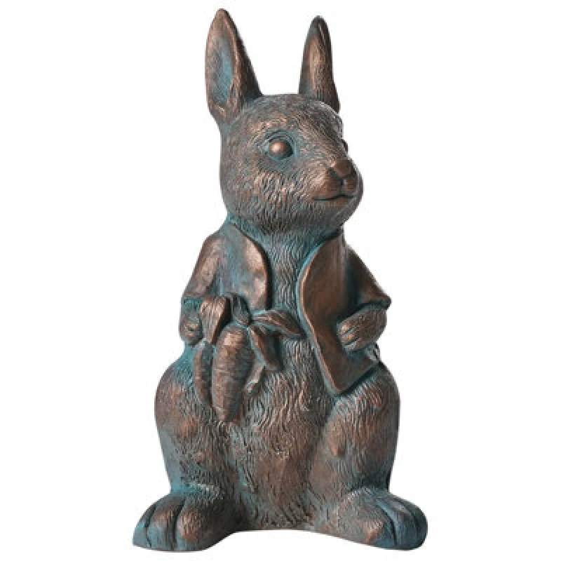 Image of Beliani Garden Figurine Tondon Rabbit Brown