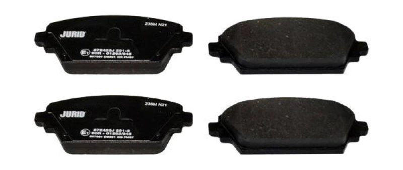 Image of JURID 572428J Brake pad set not prepared for wear warning indicator, without accessories Brake Pad Set,disc brake (402)