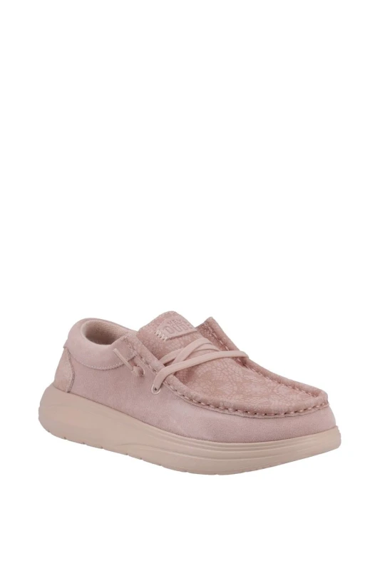 Image of HEYDUDE Womens Wendy COMF Shoe in Light Pink Size: 4 Light Pink Female 4
