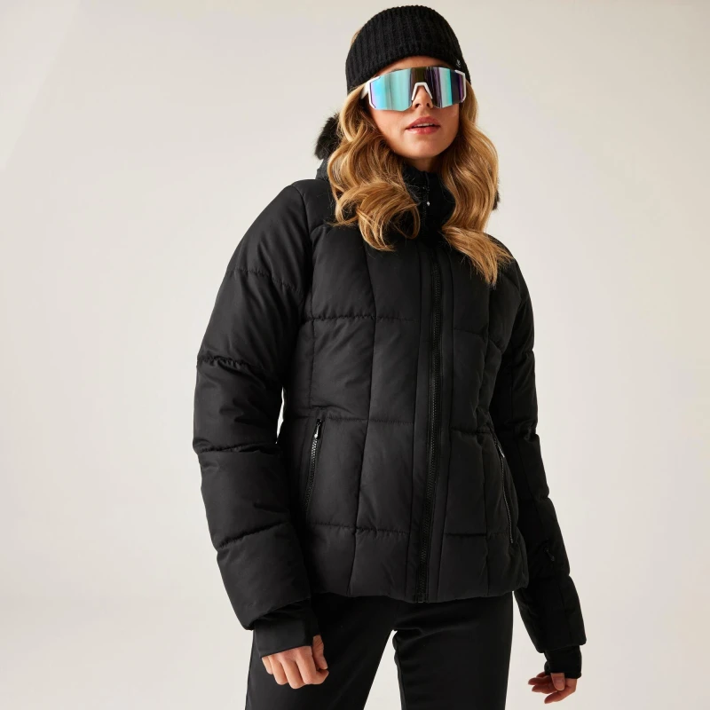 Image of Dare 2b Womens Glamorize VI Swarovski Crystal Waterproof Insulated Jacket Black female 8