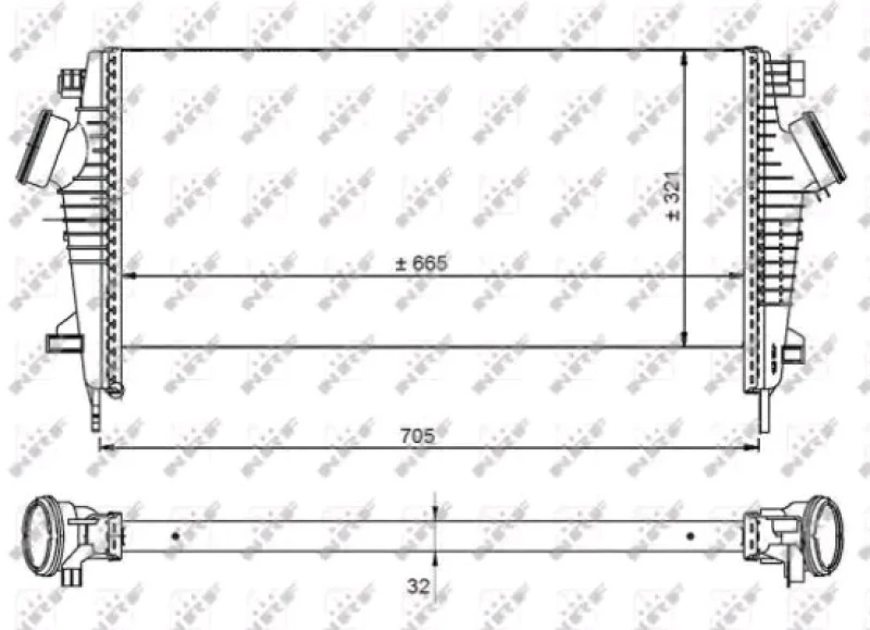 Image of NRF 30917 Intercooler Intercooler,charger (468)