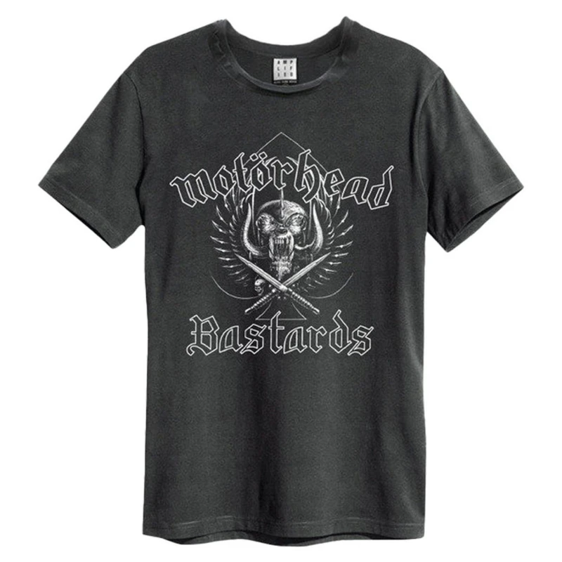 Image of Amplified Amplified Men Bastards Motorhead T-Shirt in Charcoal Size: X-Small Charcoal XS Male 5063238239067