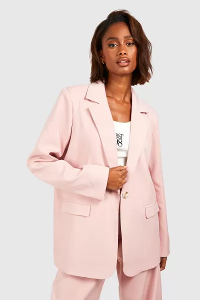 Image of Single Breasted Relaxed Fit Tailored Blazer