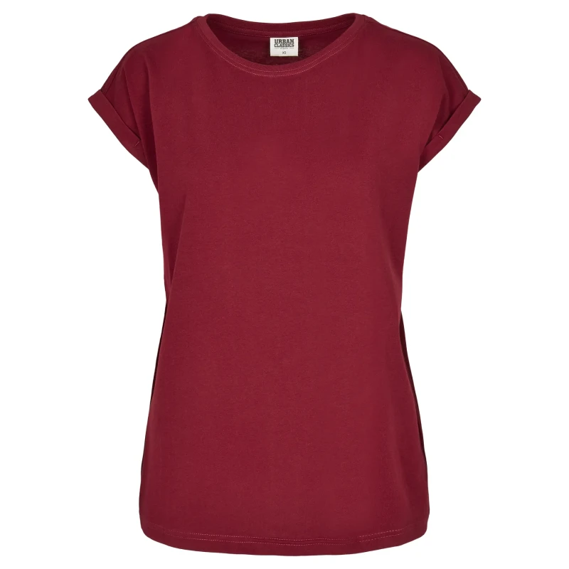 Image of Urban Classics Womens T-Shirt Urban Classics organic extended shoulder Rouge Female M