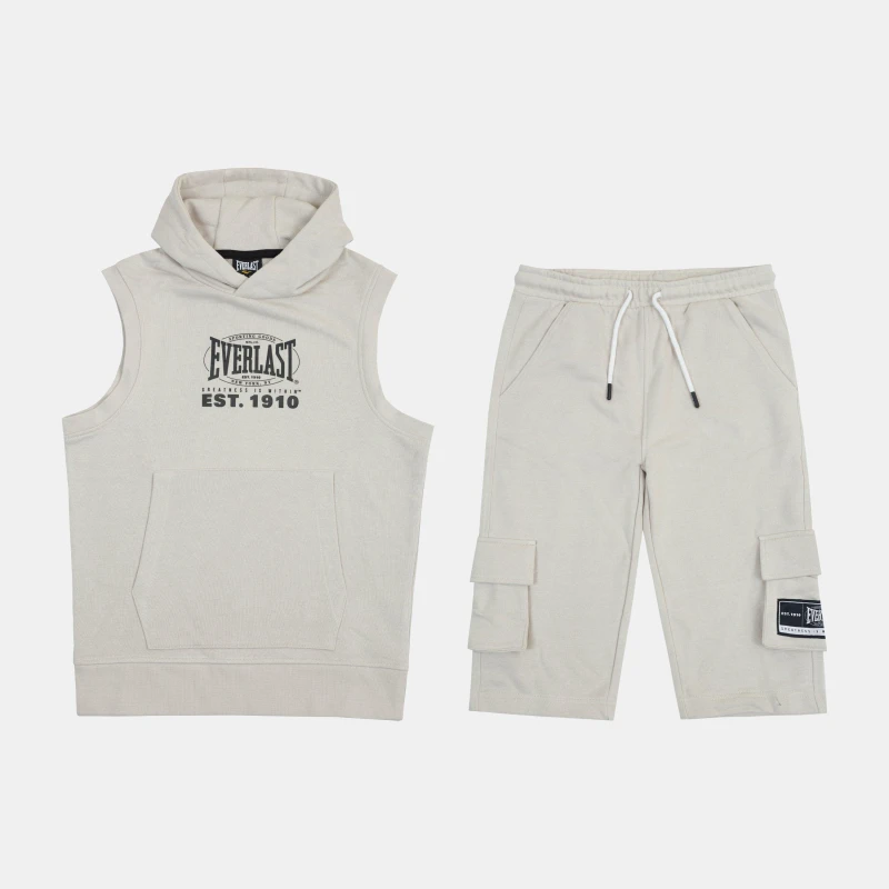 Image of Everlast Kids Fleece Tracksuits Silver Cloud male 7-8 (S)
