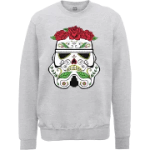 Image of Star Wars Day Of The Dead Stormtrooper Sweatshirt - Grey - L