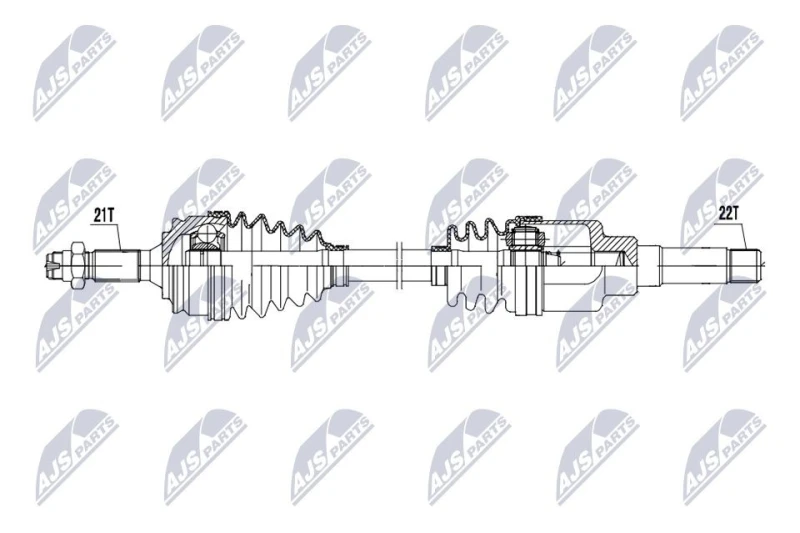 Image of NTY NPW-CT-170 Drive shaft Front Axle Right Drive Shaft (13)