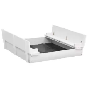 Image of VidaXL Sandbox Fir Wood White 95x90x15 cm