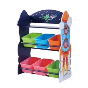 image of Fantasy Fields - Toy Furniture - Outer Space Toy Organizer With Storage Bins