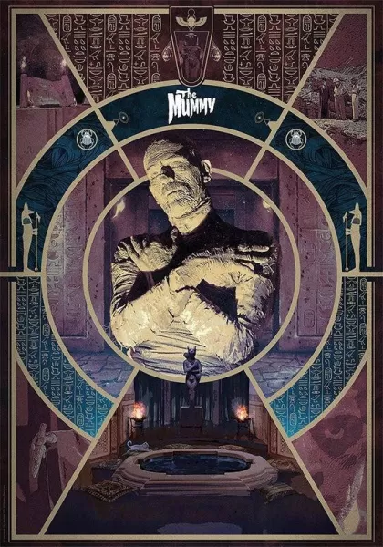 Image of The Mummy Art Print Limited Edition 42 x 30 cm