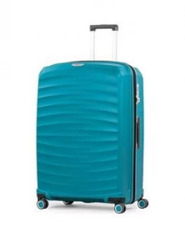 image of Rock Luggage Sunwave NT55701 8 Wheel Large Blue Suitcase