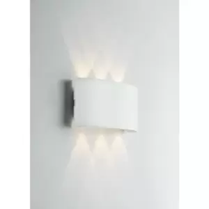 image of Fan Europe Intec - Outdoor Integrated LED Flush Wall Light, Antracite Goffrato, IP54, 4000K