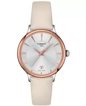 image of Tissot Odaci-T Silver Dial Leather Strap Womens Watch T133.210.26.031.00 T133.210.26.031.00