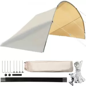 Image of VEVOR Bell Tent Porch Awning Tent Tarp Cotton Canvas Half-circle for Camping