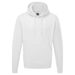 Image of Russell Mens Authentic Hooded Sweatshirt / Hoodie (2XL) (White)