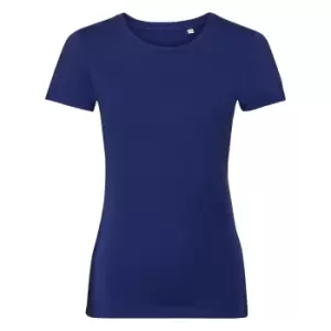 Image of Russell Womens/Ladies Authentic Pure Organic Tee (L) (Burgundy)
