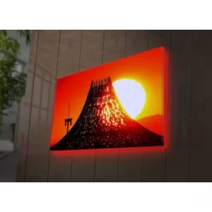 Image of 4570DACTBURN-004 Multicolor Decorative LED Lighted Canvas Painting