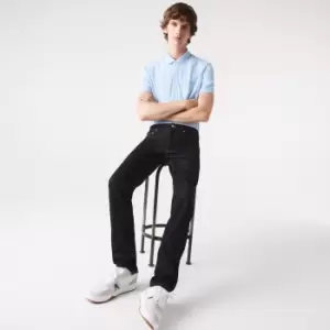 Image of Lacoste Mens Slim Fit Stretch Cotton Denim Jeans Size 30/32 Blue