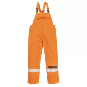 Image of Biz Flame Plus Mens Flame Resistant Bib and Brace Orange M