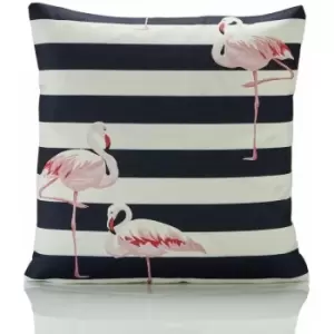 Image of Assorted Cushion Covers 17x17 (43x43cm) Flamingo Mohair Metallic London (Flamingo Stripe) - Multicoloured - Alan Symonds
