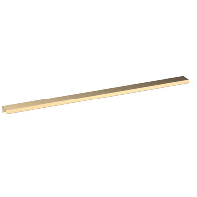 Image of Hudson Reed Finger Pull Furniture Handle, Aluminium Built Contemporary Bathroom Furniture Accessories In Brushed Brass, 500mm