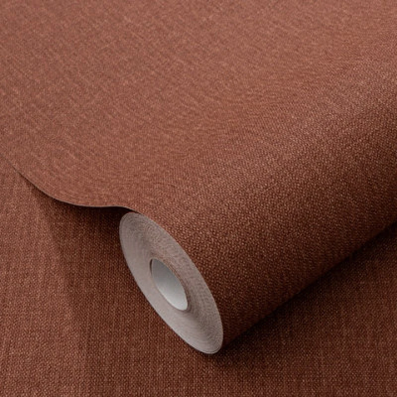 Image of Erismann Wallpaper Elle Decoration Luxury Plain Brown Woven Vinyl Wallpaper by Erismann Brown