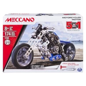 Image of Meccano 5 Model Motorcycle Set