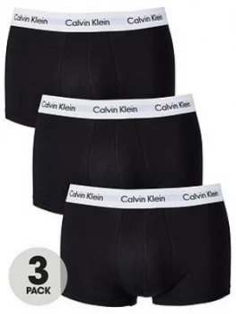 Image of Calvin Klein 3 Pack Low Rise Trunks - Black Size M Men