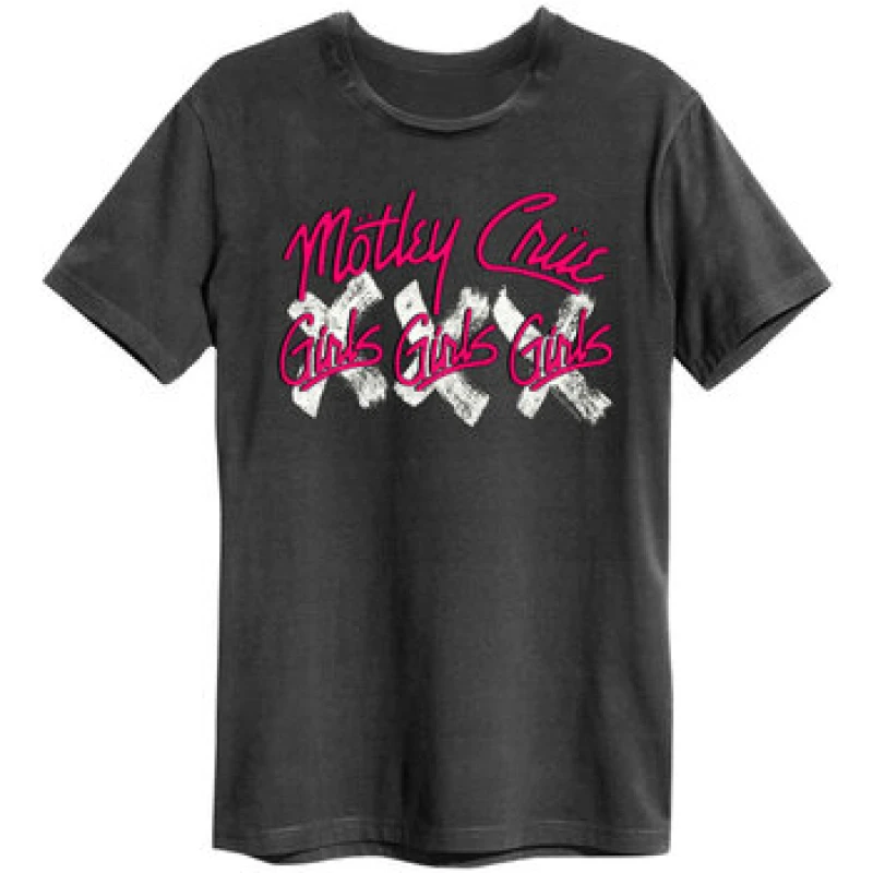 Image of Amplified Amplified Men Motley Crew T-Shirt in Charcoal Size: X-Small Charcoal XS Male 5063107584915