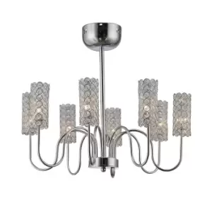 image of Martina Pendant 8 Light G4 Polished Chrome/Crystal, NOT LED/CFL Compatible