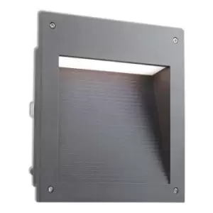 image of 05-leds C4 - 20W Micenas LED wall light, aluminum and glass, urban gray