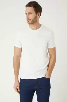 Image of Mens White 3 Pack Crew Neck T-Shirts