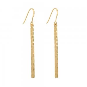 image of Juvi Designs Antibes gold hammered bar earring NA