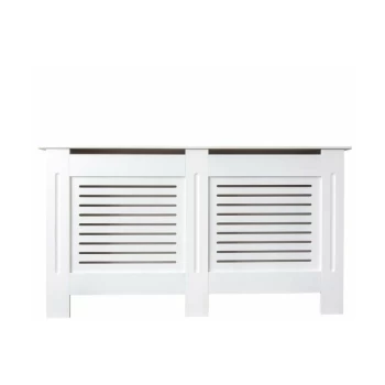 image of Jack Stonehouse Painted Radiator Cover Radiator Cabinet Modern Design MDF X-Large in White - White