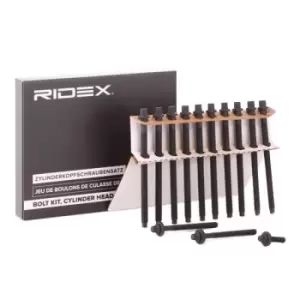 Image of RIDEX Cylinder Head Bolt Kit 1217B0010 Bolt Kit, cylinder head BMW,OPEL,PEUGEOT,1 Schragheck (F20),3 Touring (F31),3 Limousine (F30, F80)