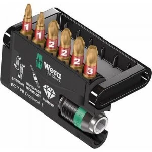 Image of Wera Bit-Check 7 PH Diamond 1 05057414001 Bit set 7 Piece Phillips BiTorsion