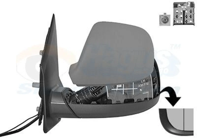 Image of VAN WEZEL Wing mirror VAN WEZEL 5791807