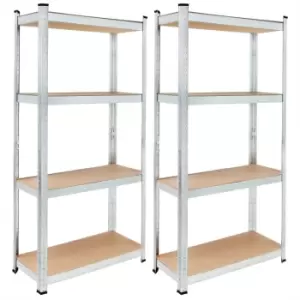 Image of Heavy Duty Shelving 2Pcs Set 170x75x30cm Galvanized 280kg