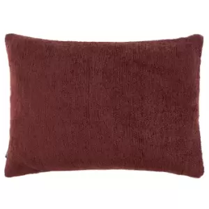 Image of Nellim Textured Cushion Marsala Red