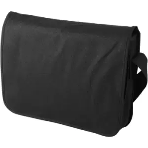 Image of Mission Non Woven Shoulder Bag (Pack Of 2) (36 x 8.5 x 30 cm) (Solid Black) - Bullet